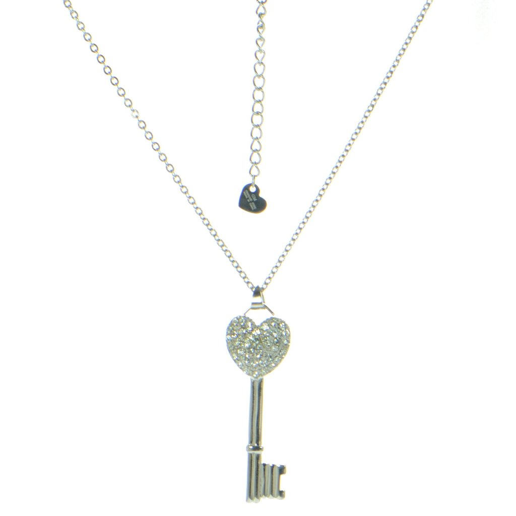 Steel By Design Key Pendant Necklace